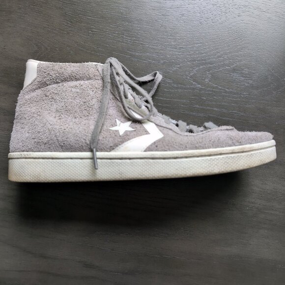 Converse Pro Leather 76 Vintage Suede High Top Sneaker 155336C Grey Size 11 - Picture 3 of 13